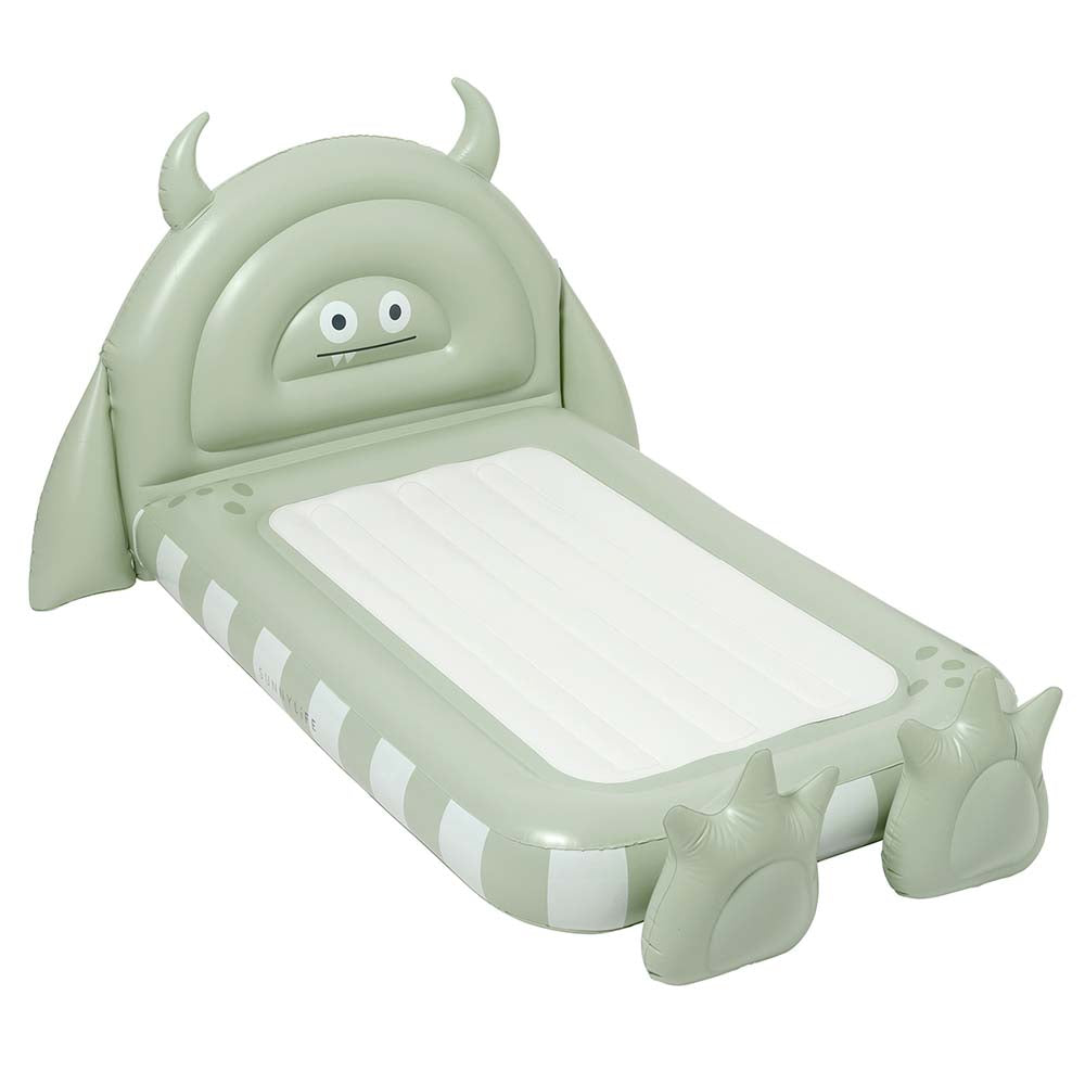 SUNNYLiFE inflatable Kids Sleepover Bed Monster green