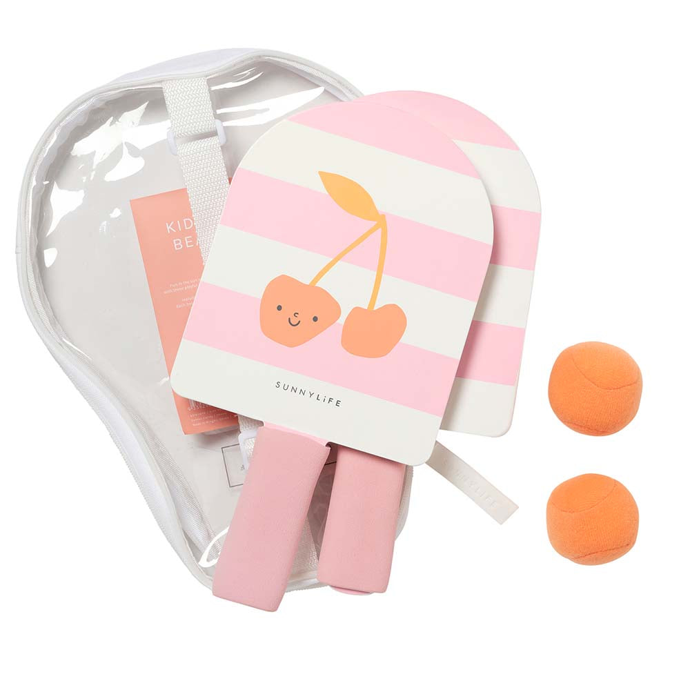 SUNNYLiFE Kids Velcro Beach Bats Cotton Candy Cherry