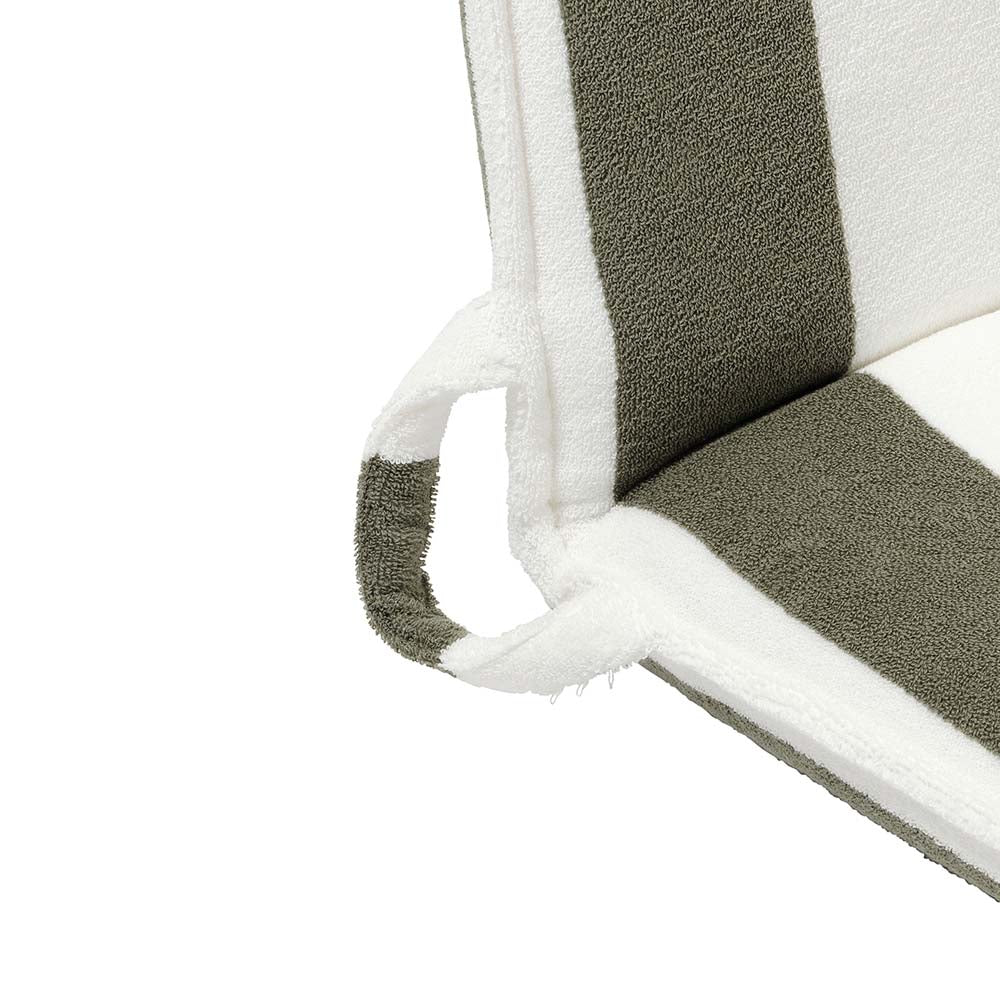 SUNNYLiFE Terry Travel Lounger The Vacay Olive Stripe