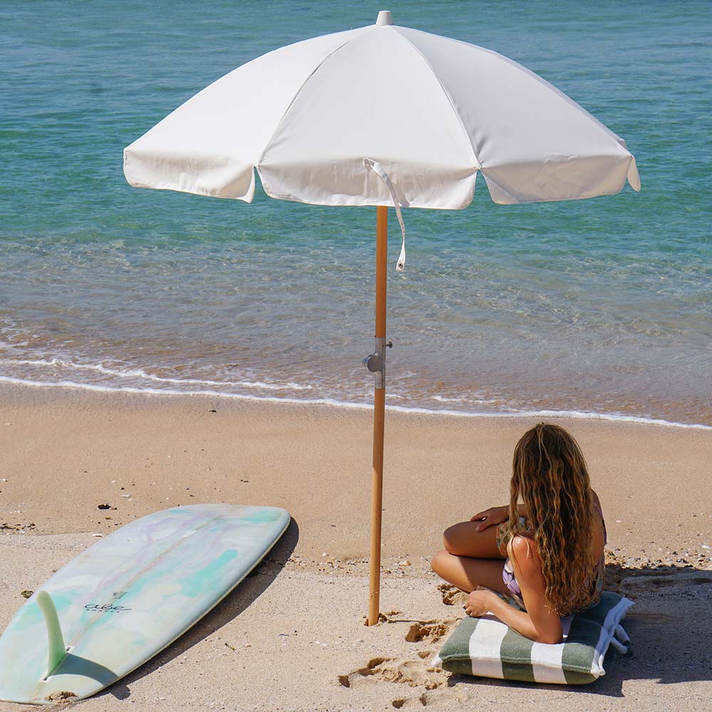 SUNNYLiFE Terry Travel Lounger The Vacay Olive Stripe