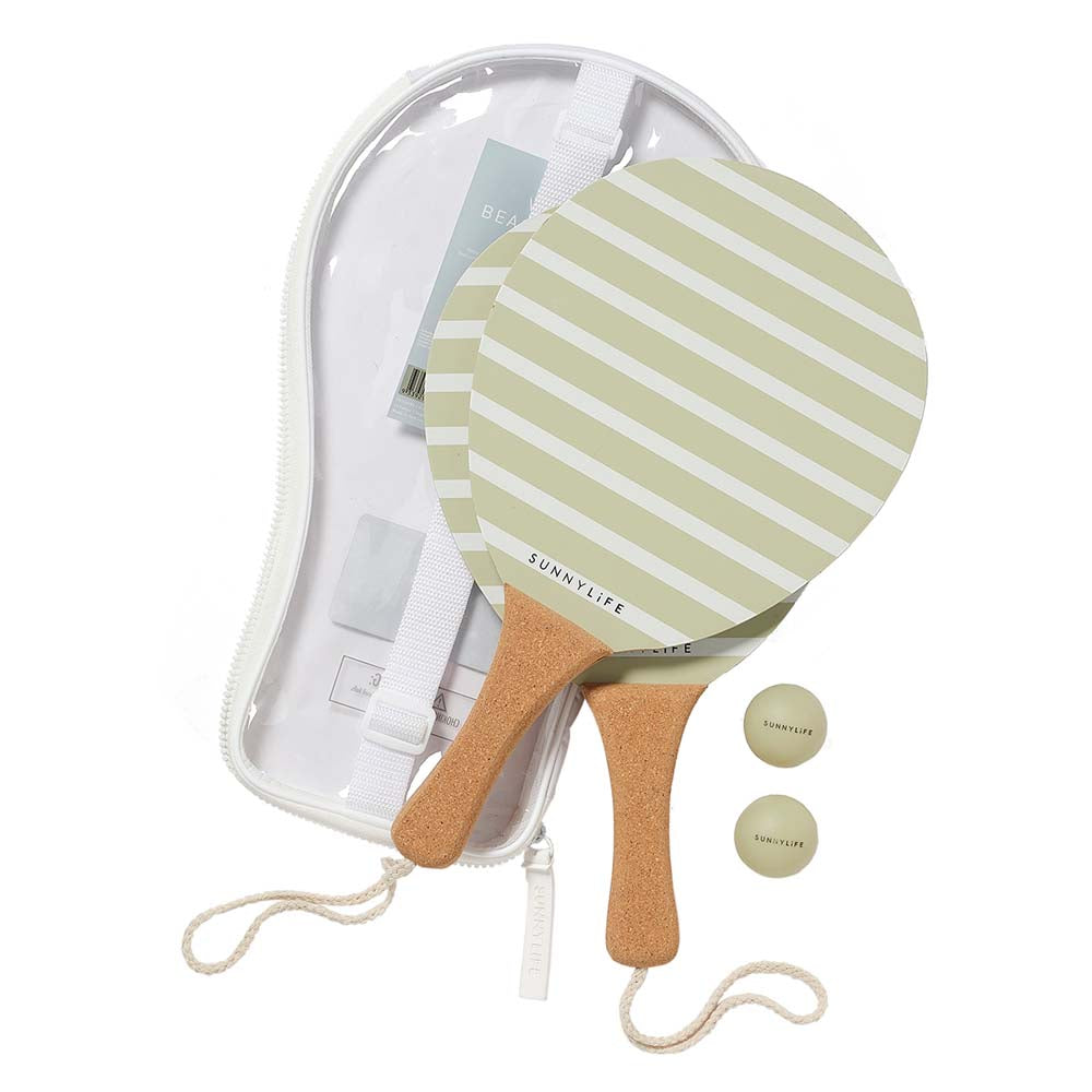 SUNNYLiFE Vintage Beach Paddles La Palma Sage Stripe