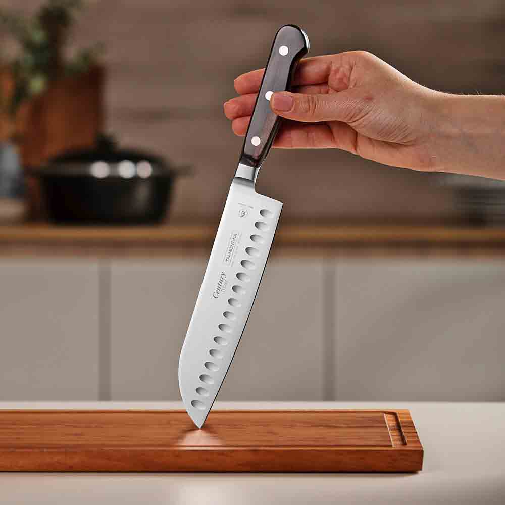 Tramontina Century Wood Forged Santoku Knife 7 Inch - MyHouse