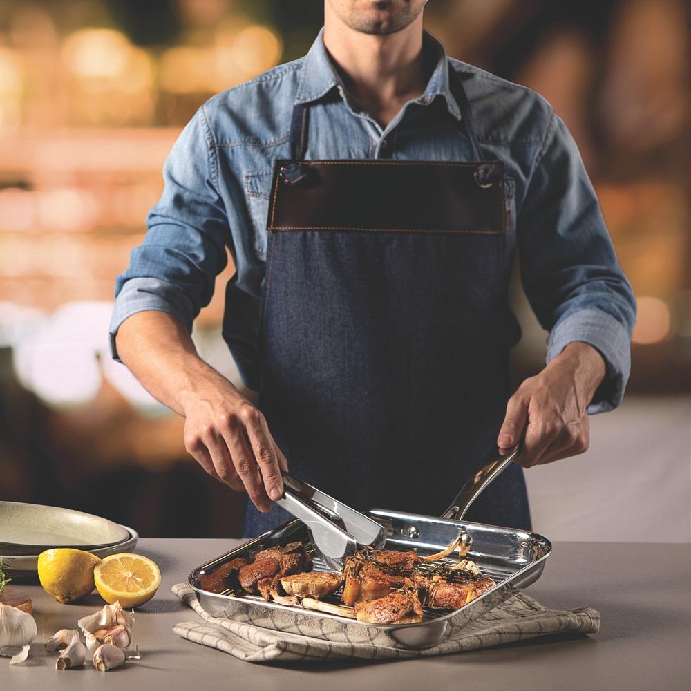 Tramontina Grano Triply Clad Stainless Steel Skillet 28cm