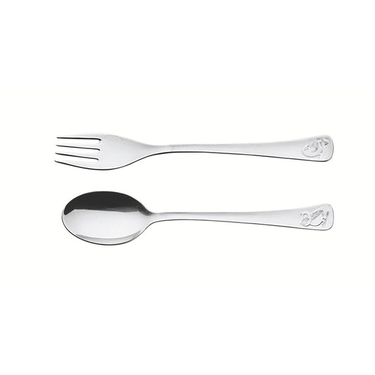 Tramontina 2 Piece Stainless Steel Baby Cutlery Set with fork and spoon - MyHouse