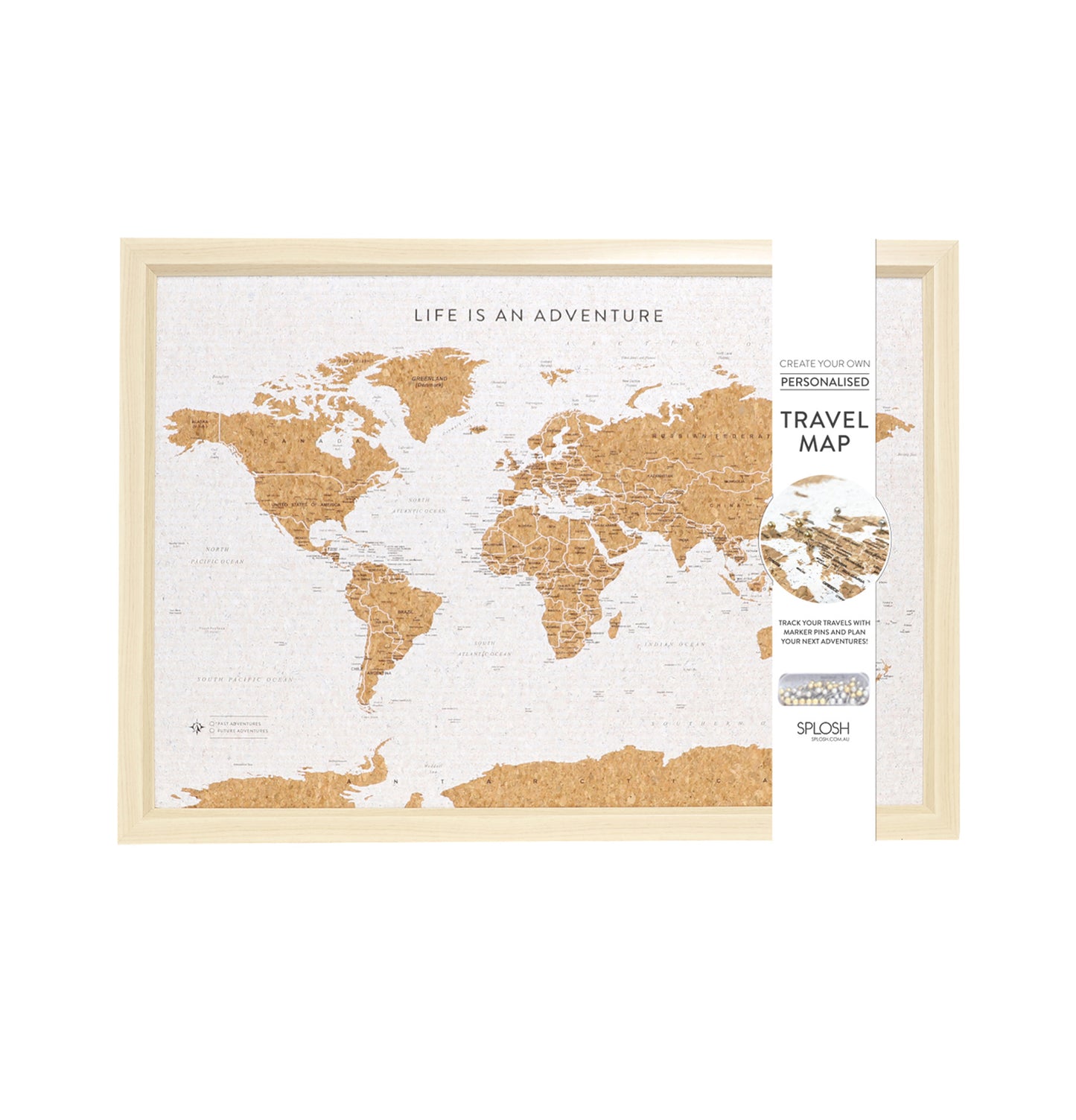 Splosh Travel Board World Small Map
