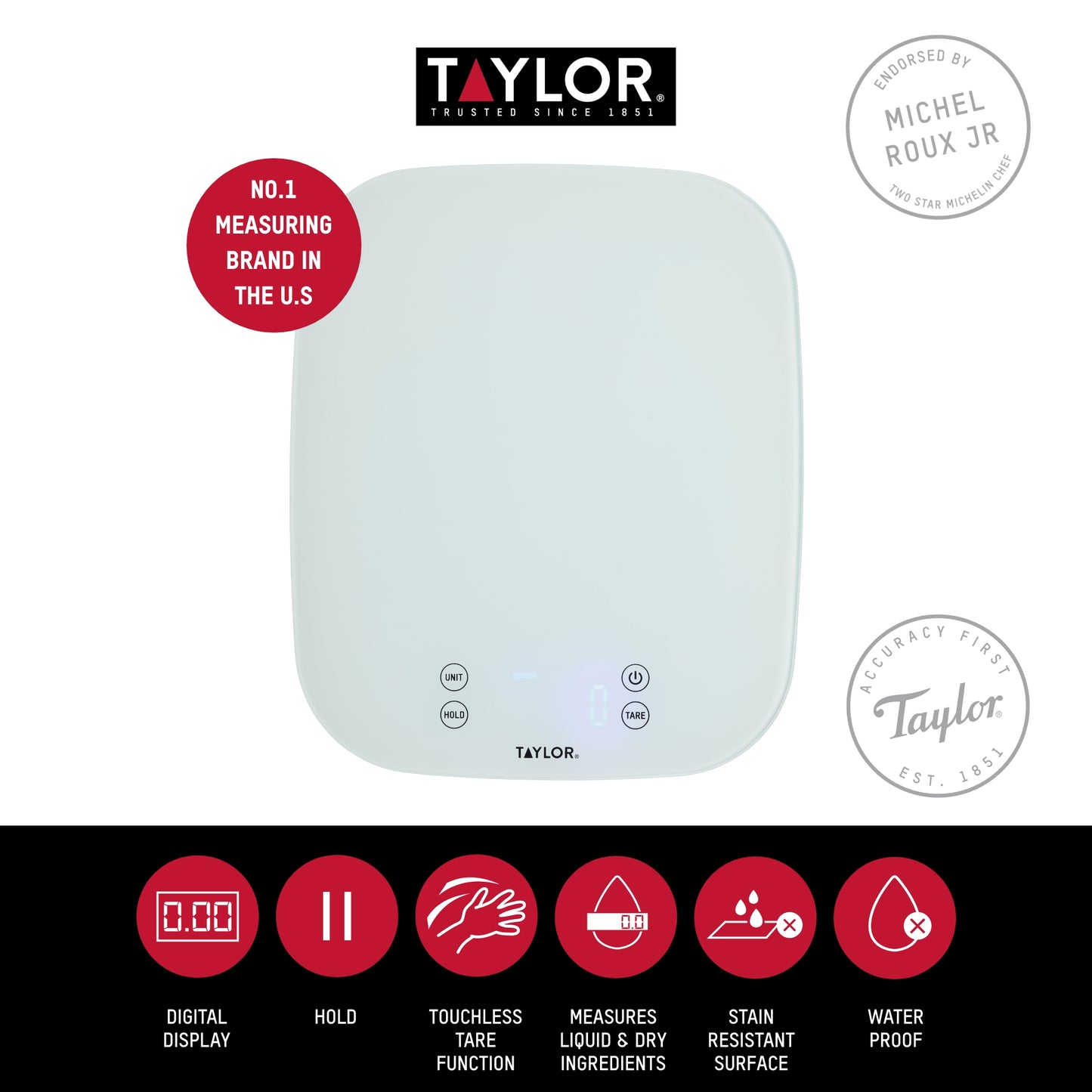 Taylor Waterproof Digital Dual Kitchen Scale