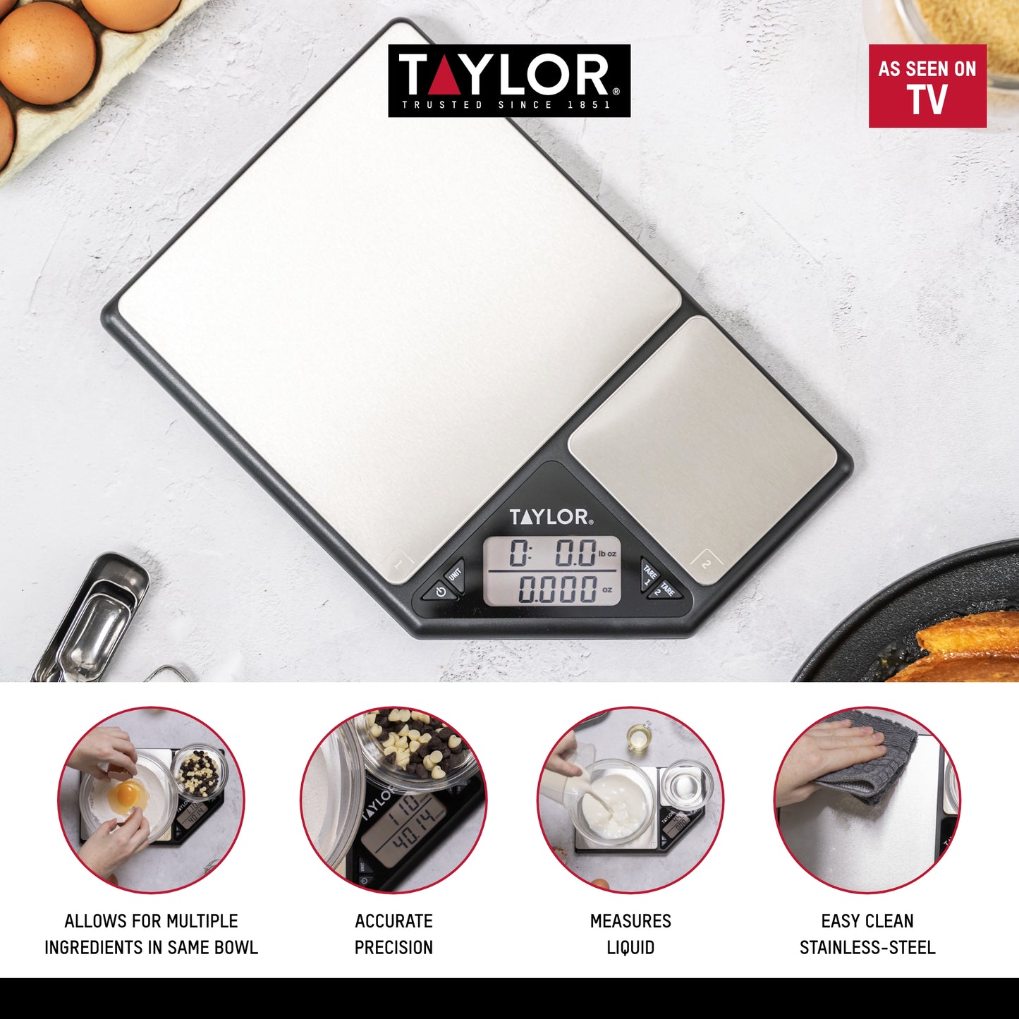 Taylor Pro Dual Platform Digital Dual Kitchen Scale