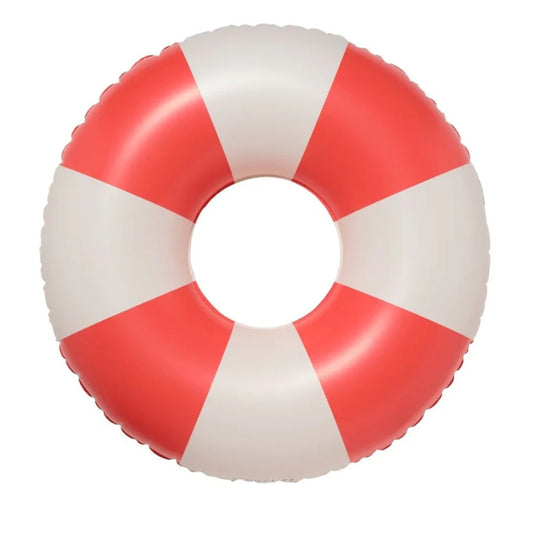 SUNNYLiFE Tube Pool Ring Tomato Red Stripe
