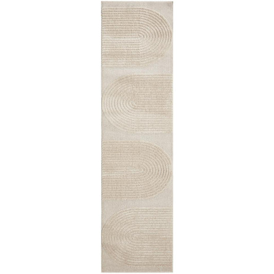 Rug Culture Lotus Abbey Runner Beige with arch detail at MyHouse