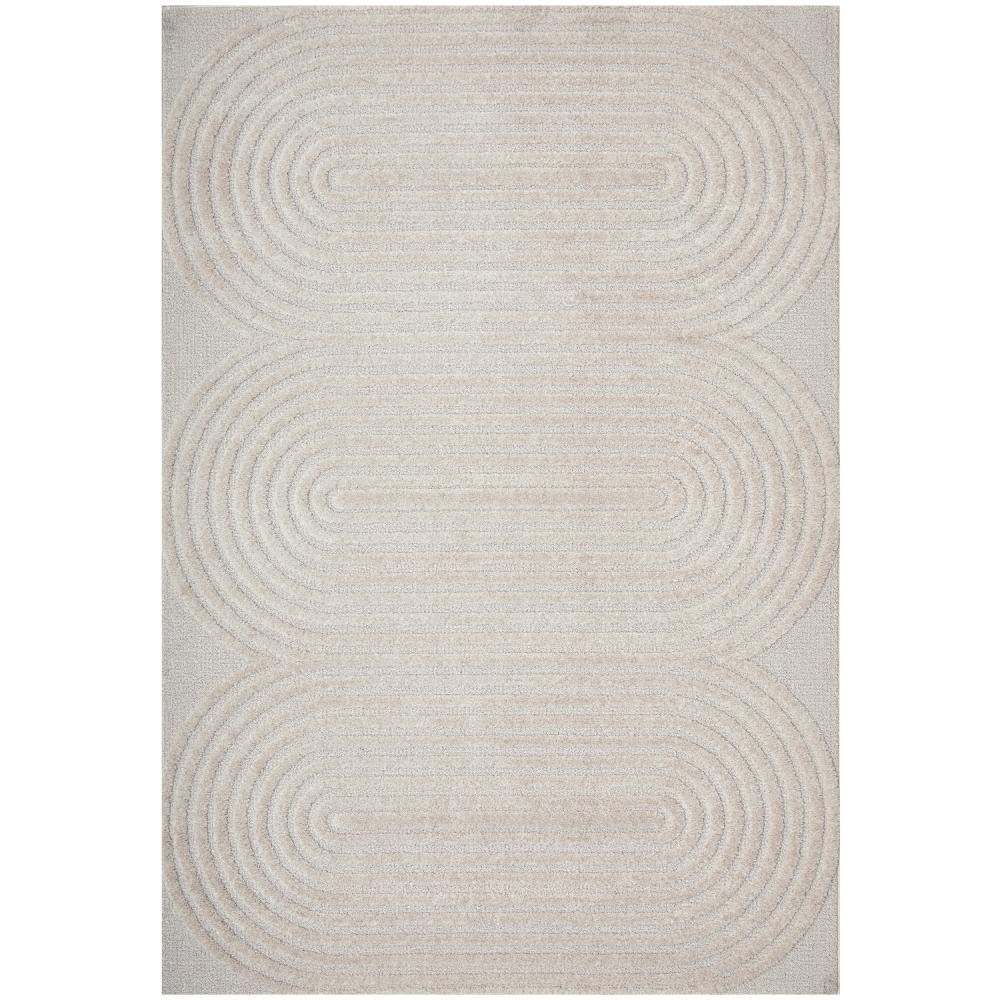 Rug Culture Lotus Carl Rug in beige at MyHouse. Rug with oval detail.