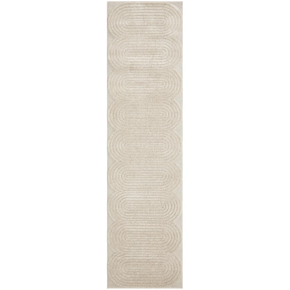 Rug Culture Lotus Carl Runner Beige with oval detail at MyHouse