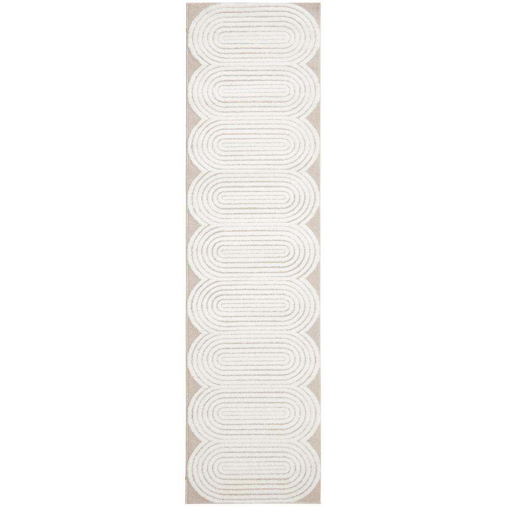 Rug Culture Lotus Carl Runner Mixed Beige with oval detail at MyHouse