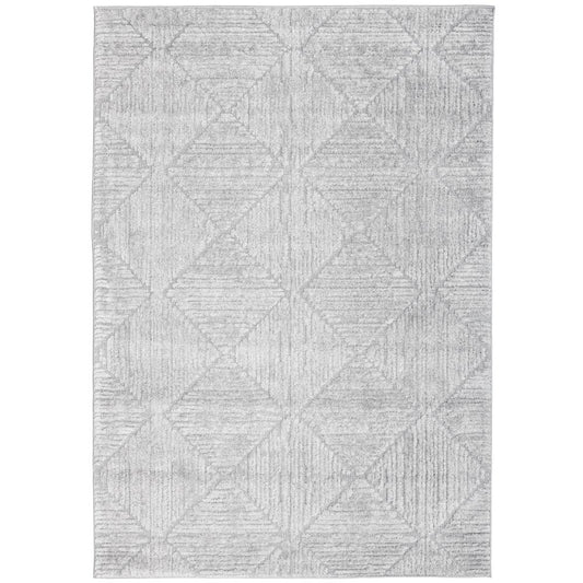 Rug Culture Serenade Shilo Rug Silver with diamond design at MyHouse