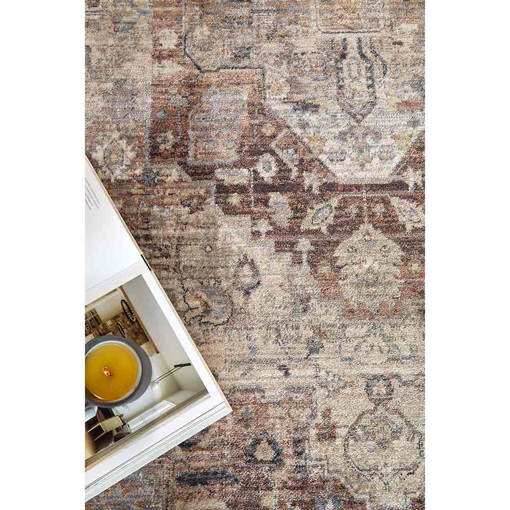 Darren Palmer Heirloom Rug in Plum detail shot at MyHouse