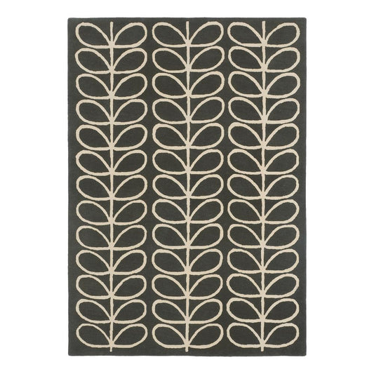 Orla Kiely Linear Stem Wool Rug Slate - MyHouse