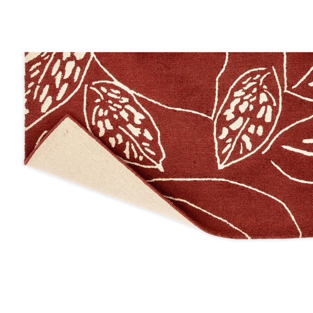 red leaf wool rug detailed image - MyHouse