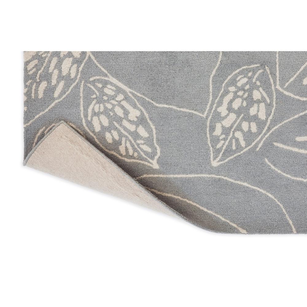 blue leaf wool rug detailed image - MyHouse