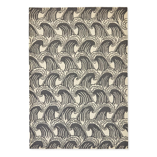 Scion Ride The Wave Wool Rug Liquorice - MyHouse