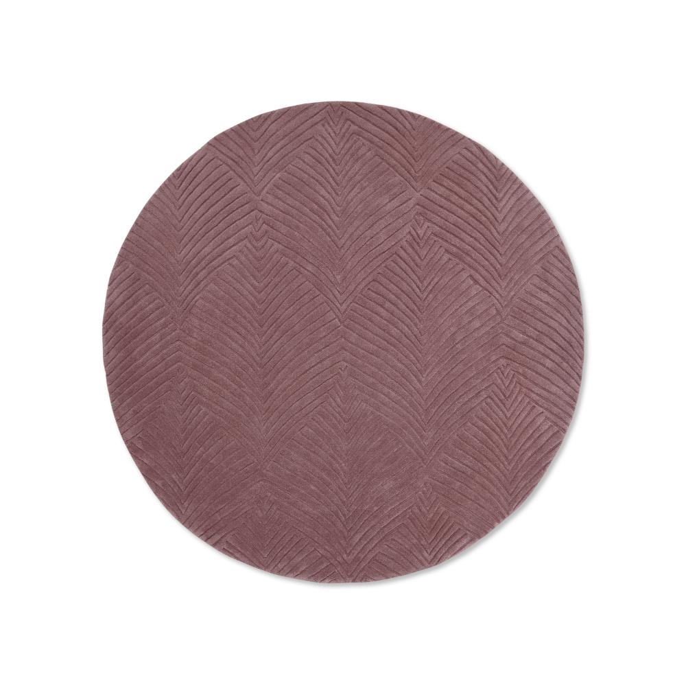 Wedgwood Folia Wool Round Rug Mink - MyHouse