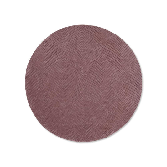 Wedgwood Folia Wool Round Rug Mink - MyHouse