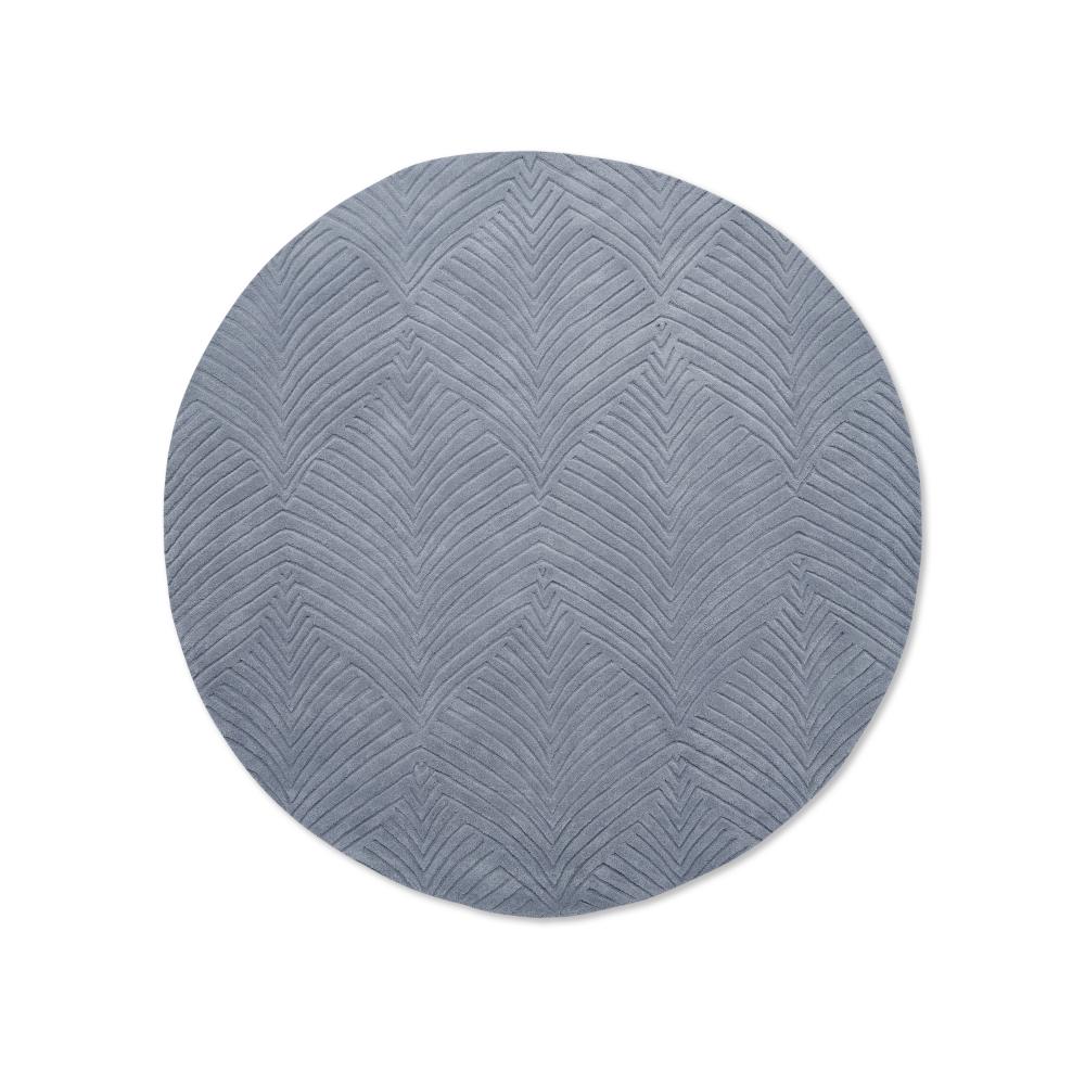 Wedgwood Folia Wool Round Rug Cool Grey - MyHouse