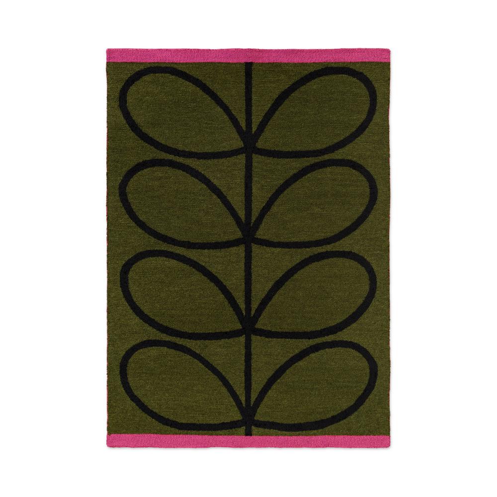 Orla Kiely Linear Stem Indoor/Outdoor Rug Olive - MyHouse