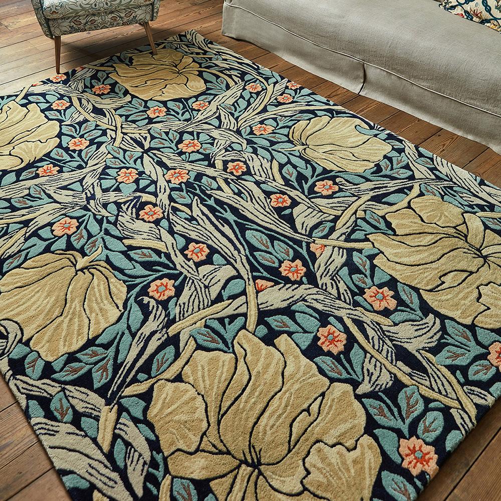 Morris & Co Pimpernel Rug Indigo