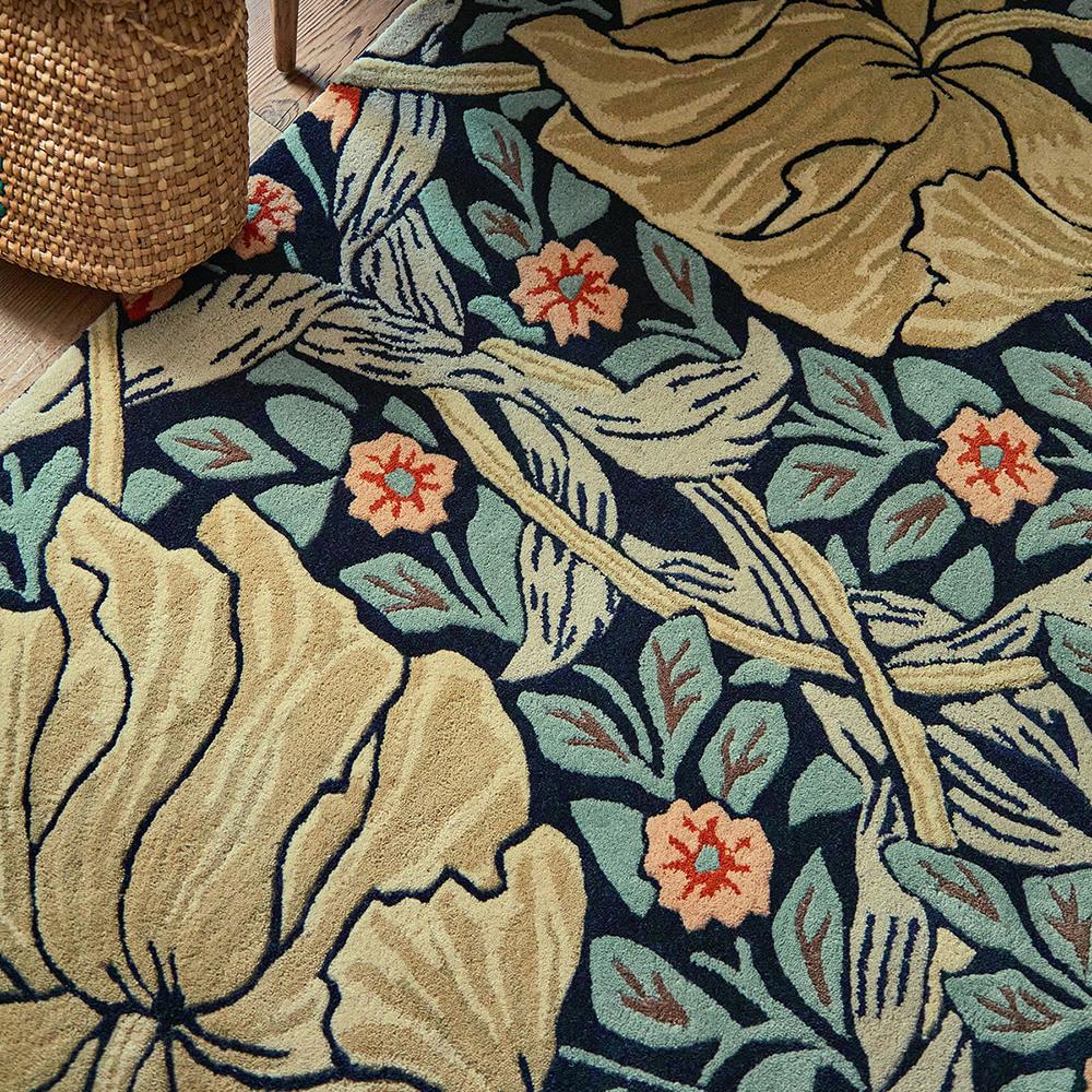 Morris & Co Pimpernel Rug Indigo