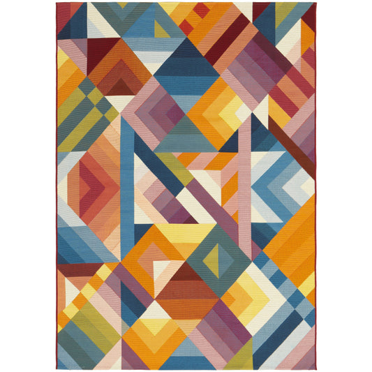 Rug Culture Vista Geo Outdoor Rug Multi