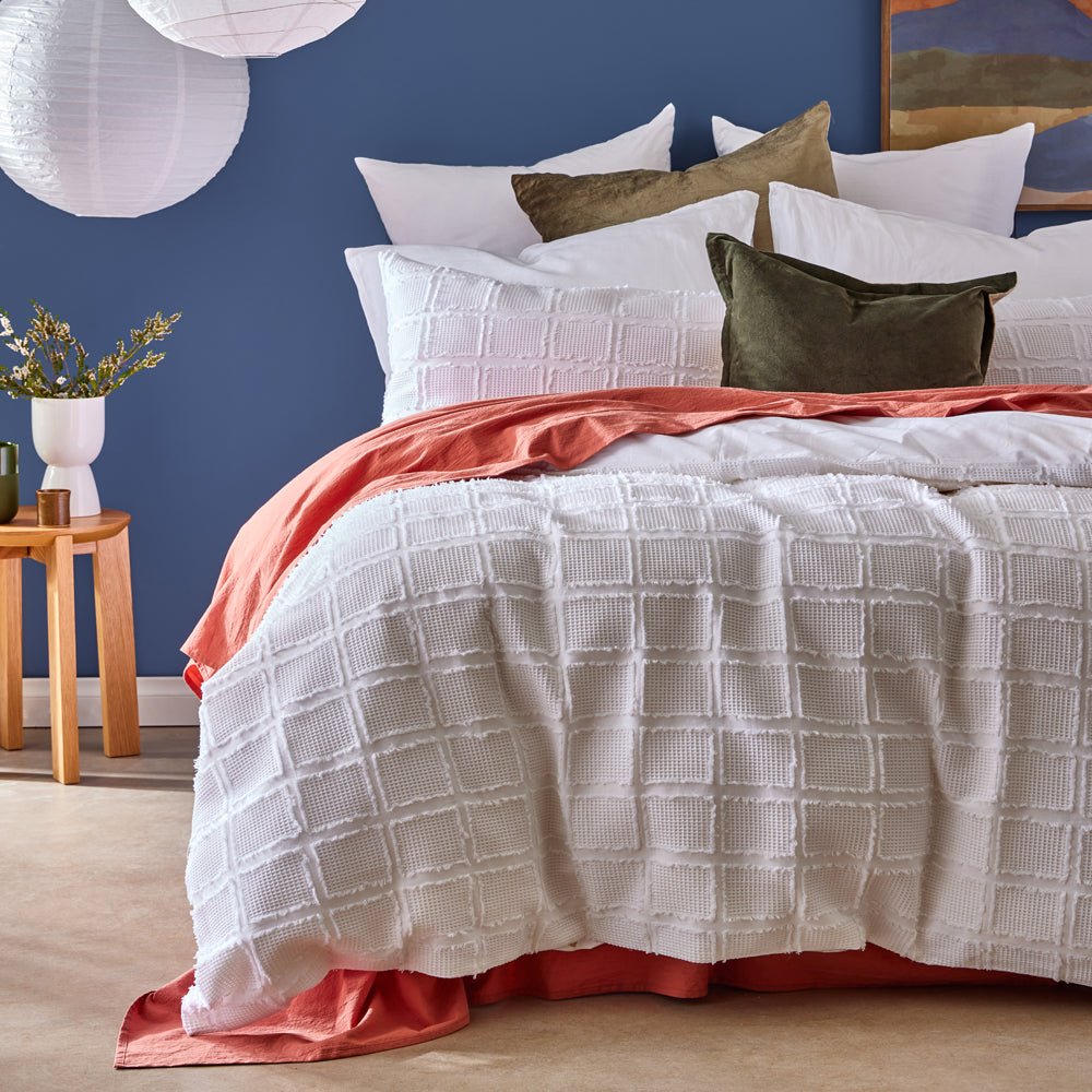 Jude Quilt Cover Set White