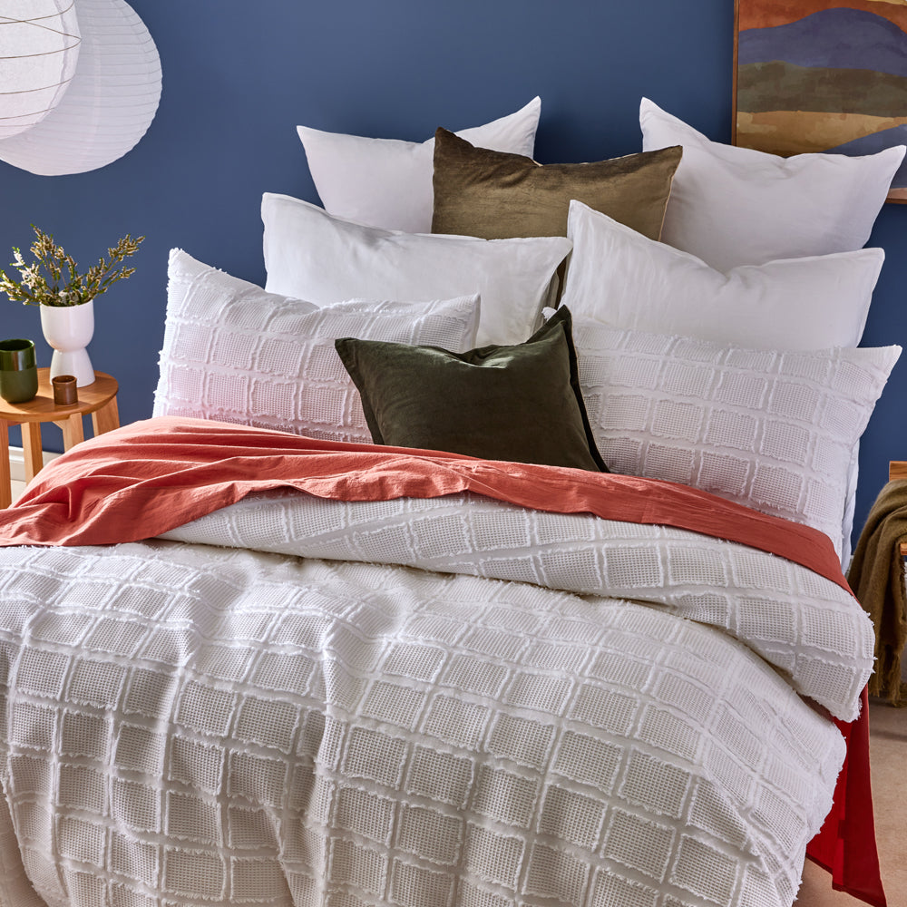Jude Quilt Cover Set White