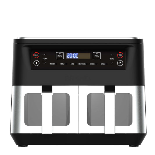 Kitchen Couture Dual View 2 x 5 Litre Stainless Steel Air Fryer