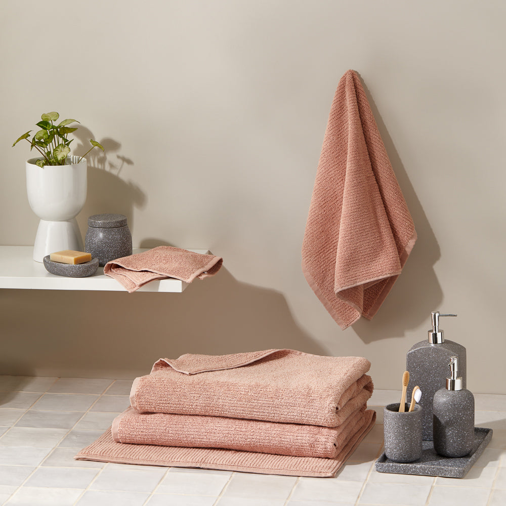 MyHouse Arlo Bath Towel Collection Ballet Pink