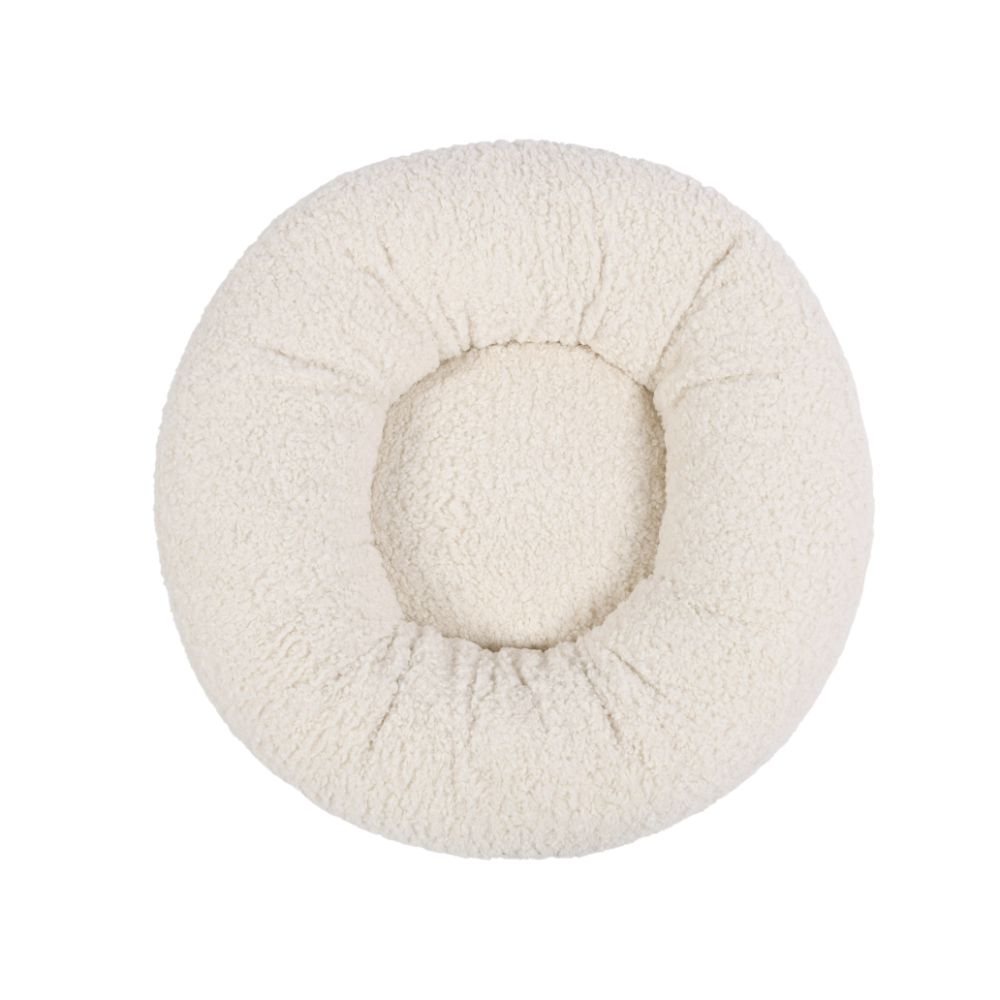 Charlie's Teddy Fleece Round Calming Dog Bed