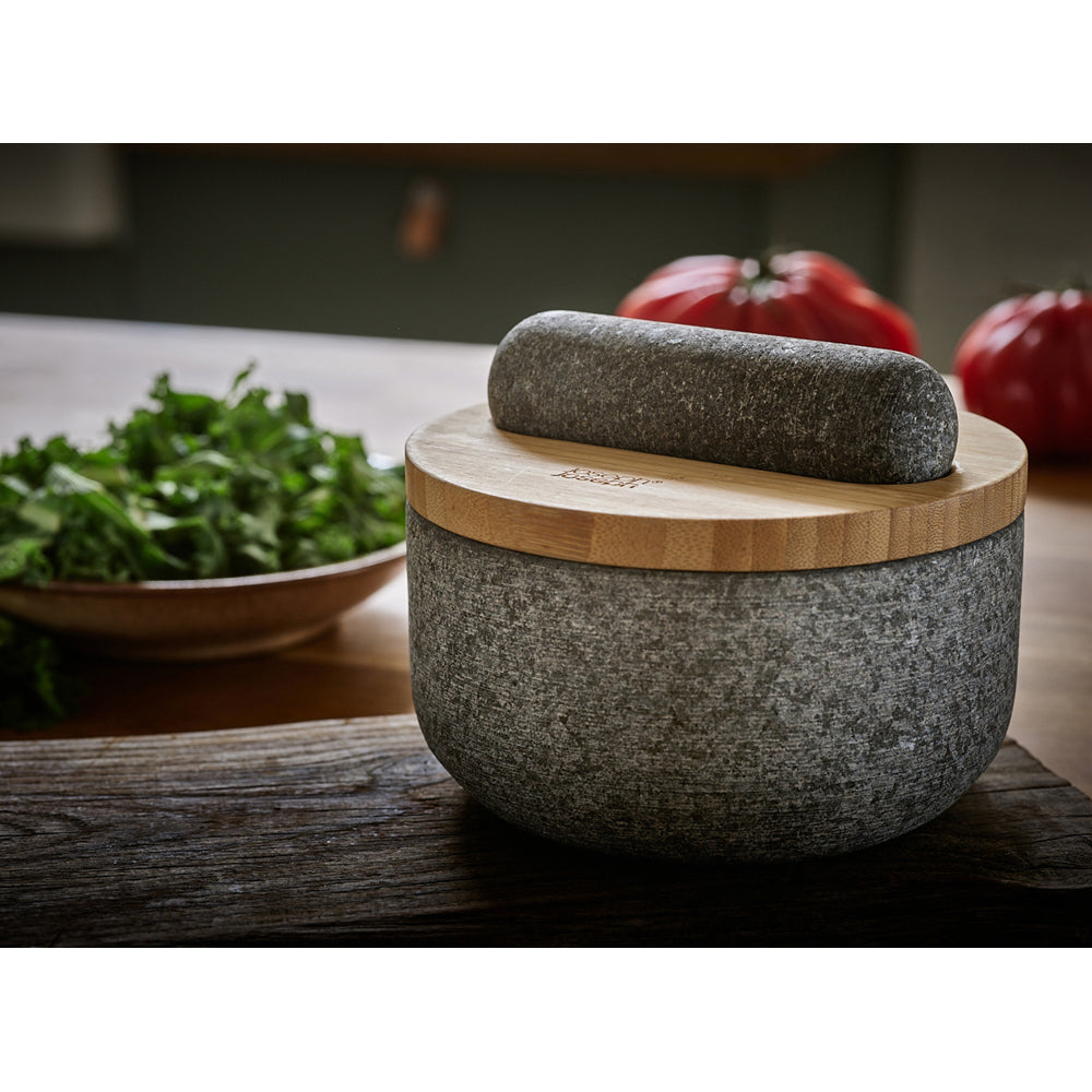 Joseph Joseph Dash Granite Pestle & Mortar with Bamboo Lid