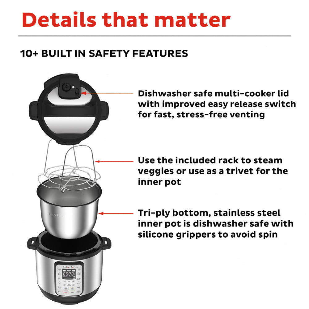 Instant Pot DUO Plus Stainless Steel Multi Cooker 3L