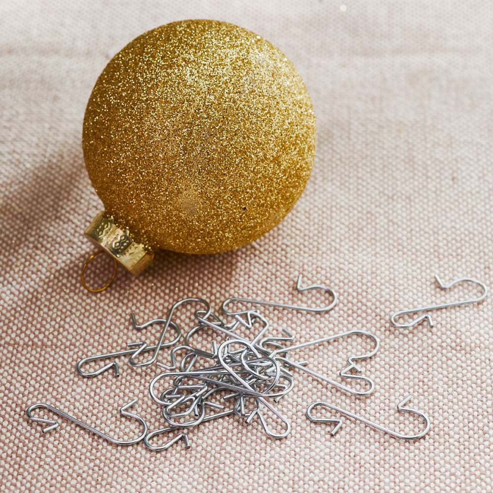Set of 20 Ornament Hooks Silver