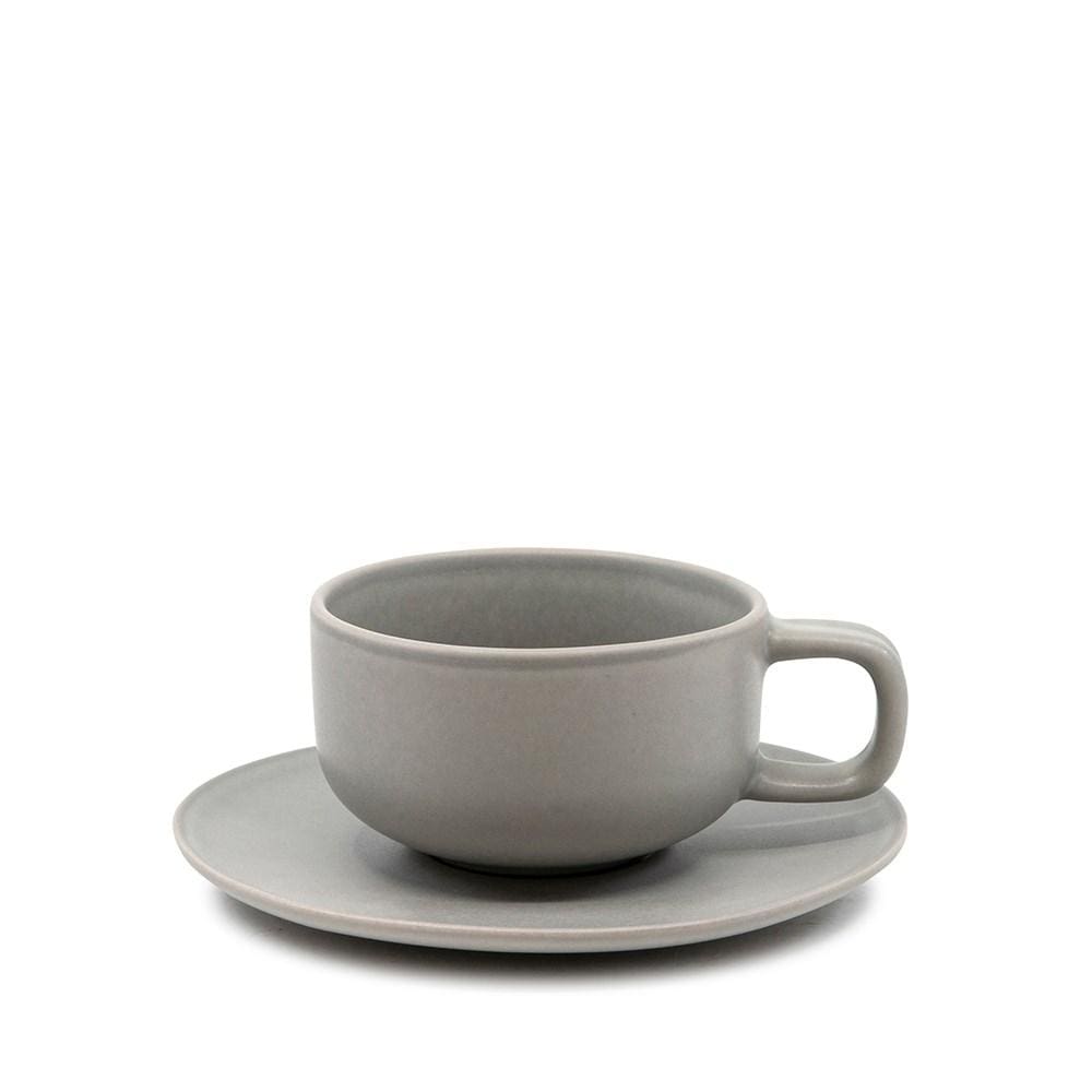 Salt & Pepper Hue Teacup & Saucer