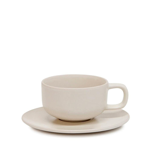 Salt & Pepper Hue Teacup & Saucer